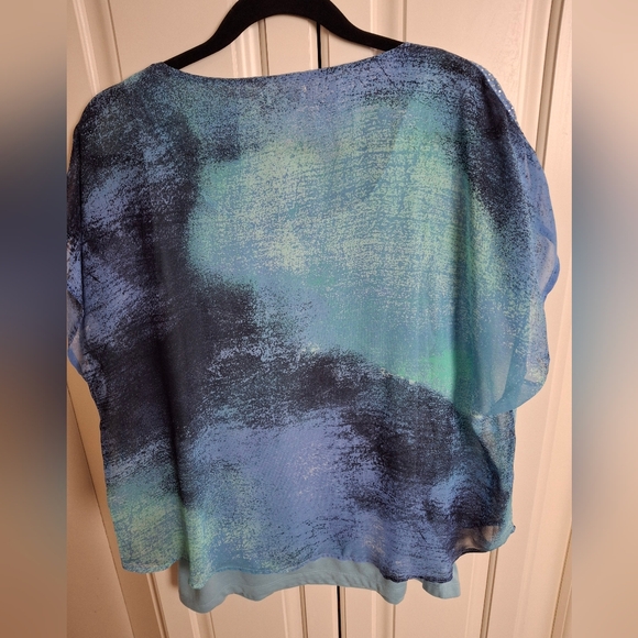 Ombre Scoop-Neck Tunic in Blue-Green by - Picture 3 of 11